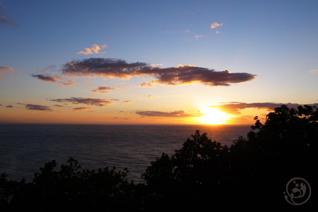 プユニ岬から日没を見る。