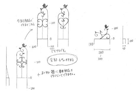 オリジナルトレリス作りのメモ